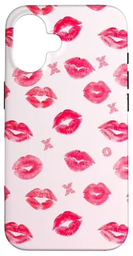 iPhone 16 XOXO Kisses Pattern Valentine Lips Case | Amazon (US)