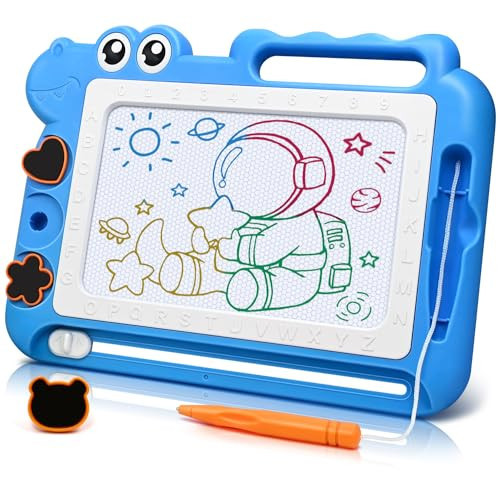 AiTuiTui Magnetic Drawing Board Toddler Toys Gift for Girls Boys, Color Sketch Writing Scribble Doodle Pad Travel Games, Educational Learning Kids Toys for Birthday or Easter (Blue) | Amazon (US)