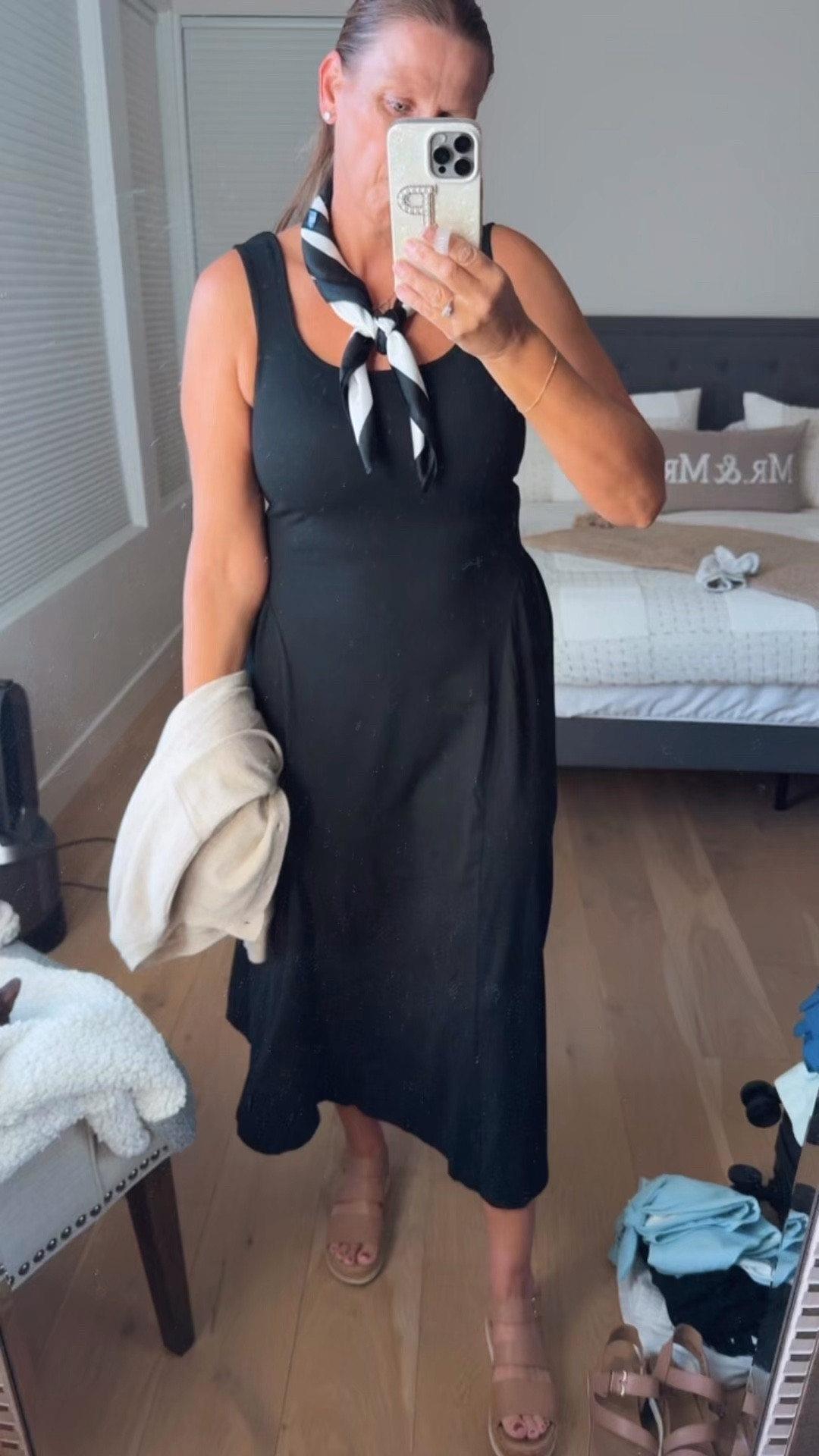 Trending…neck scarfs 

Black dress outfit, spring dress, wedding guest dress, summer dress, neck scarf, European summer vibes, travel look

#LTKootd #LTKOver40 #LTKActive