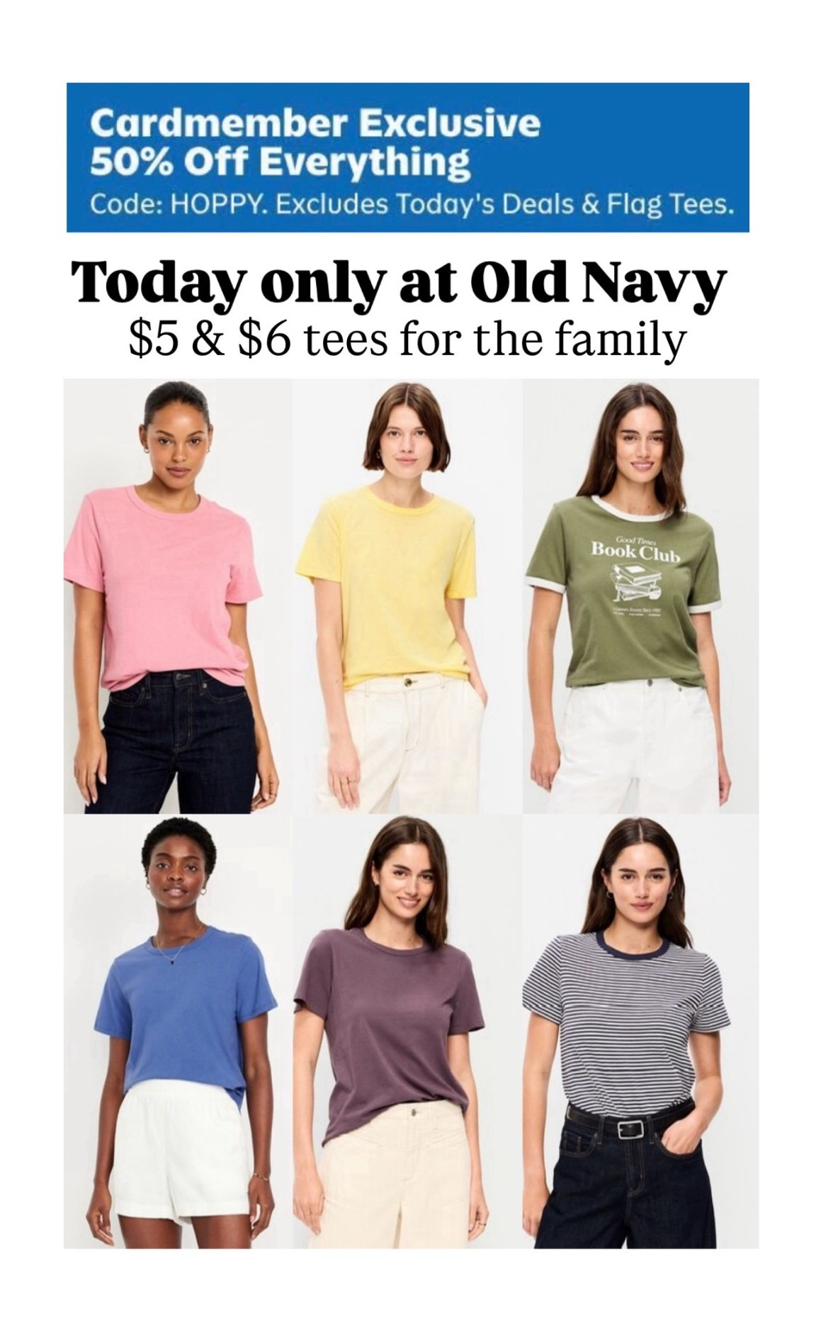 Old navy tees on sale today only for the entire family



#LTKOver40 #LTKSeasonal #LTKSaleAlert