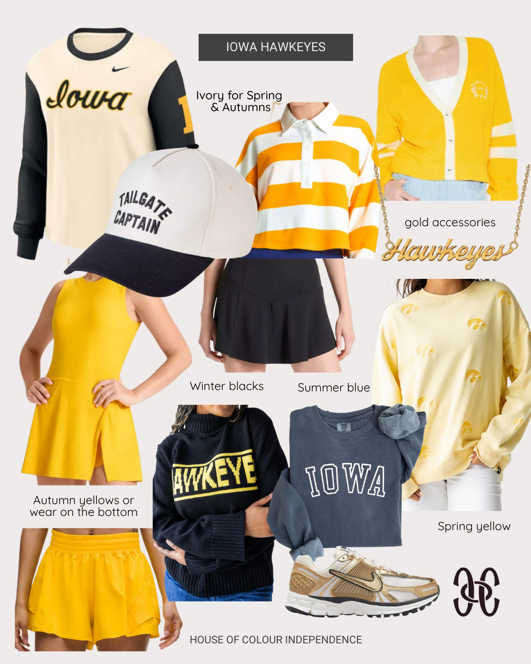 Celebrate your Iowa Hawkeyes in style all season long. #footballseason #tailgate 
#hocsummer
#hocautumn
#hocwinter
#hocspring 

 #LTKActive #LTKStyleTip