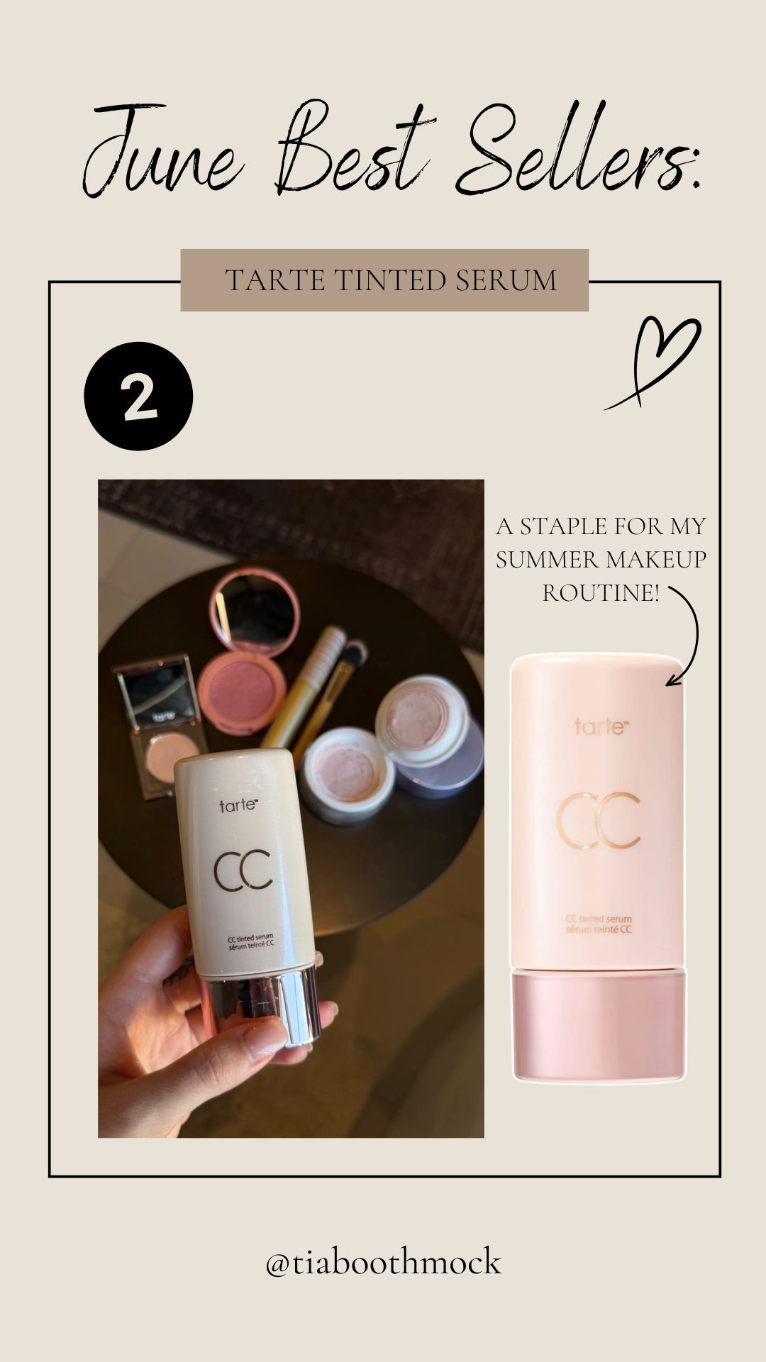 This Tarte CC Tinted Serum has been my go-to lately! The perfect lightweight base for summer that gives the prettiest natural glow. ✨ 

 #LTKgrwm #LTKmorningroutine