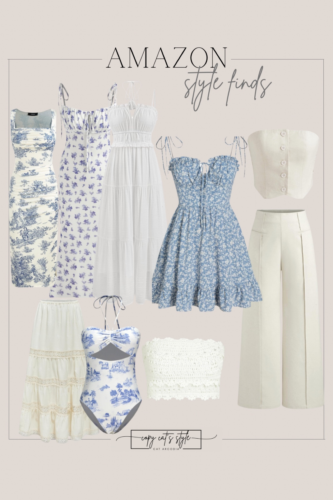 Amazon Style Finds, neutral fashion, blue and white fashion, white dress, summer style, blue dresss

#LTKFindsUnder50 #LTKSeasonal #LTKStyleTip