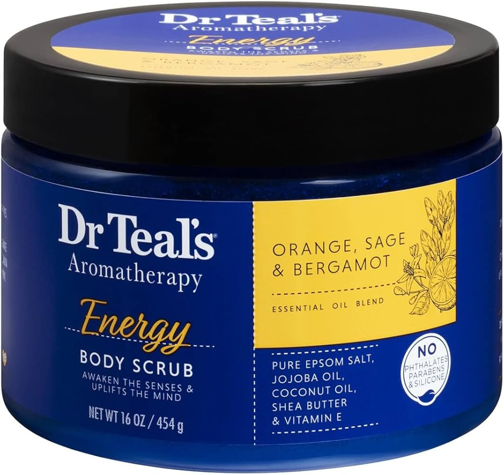 Dr Teal's Aromatherapy Energy Body Scrub with Orange, Sage and Bergamot, 16 oz | Pack of 1 | Amazon (US)