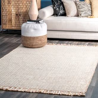 Rugs USA Natural Maui Jute Basketweave rug - Casuals Rectangle 7' 6"" x 9' 6 | Rugs USA