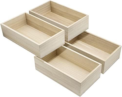 Sorbus Unfinished Wood Crates - Organizer Bins, Wooden Box for Pantry Organizer Storage, Closet, ... | Amazon (US)