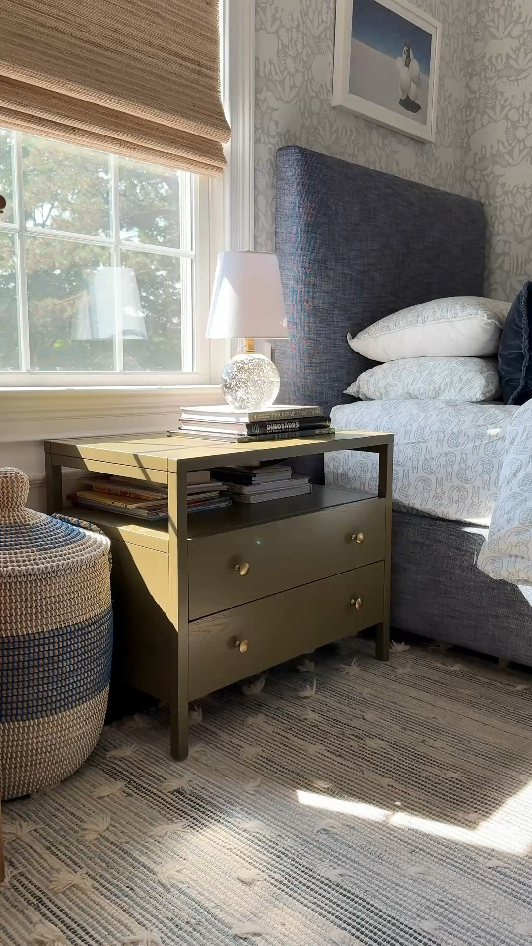 Jacobs bedside table is one of my favorite finds! I love the olive green with the brass hardware and the price is really good. Comes fully assembled!

#LTKvlog #LTKKids #LTKHome