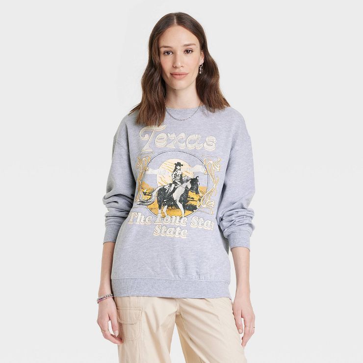 Women's Texas Graphic Sweatshirt - Heather Gray | Target