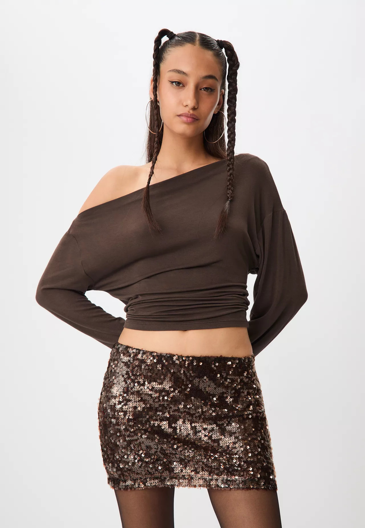 Sequinned mini skort | Stradivarius (UK)
