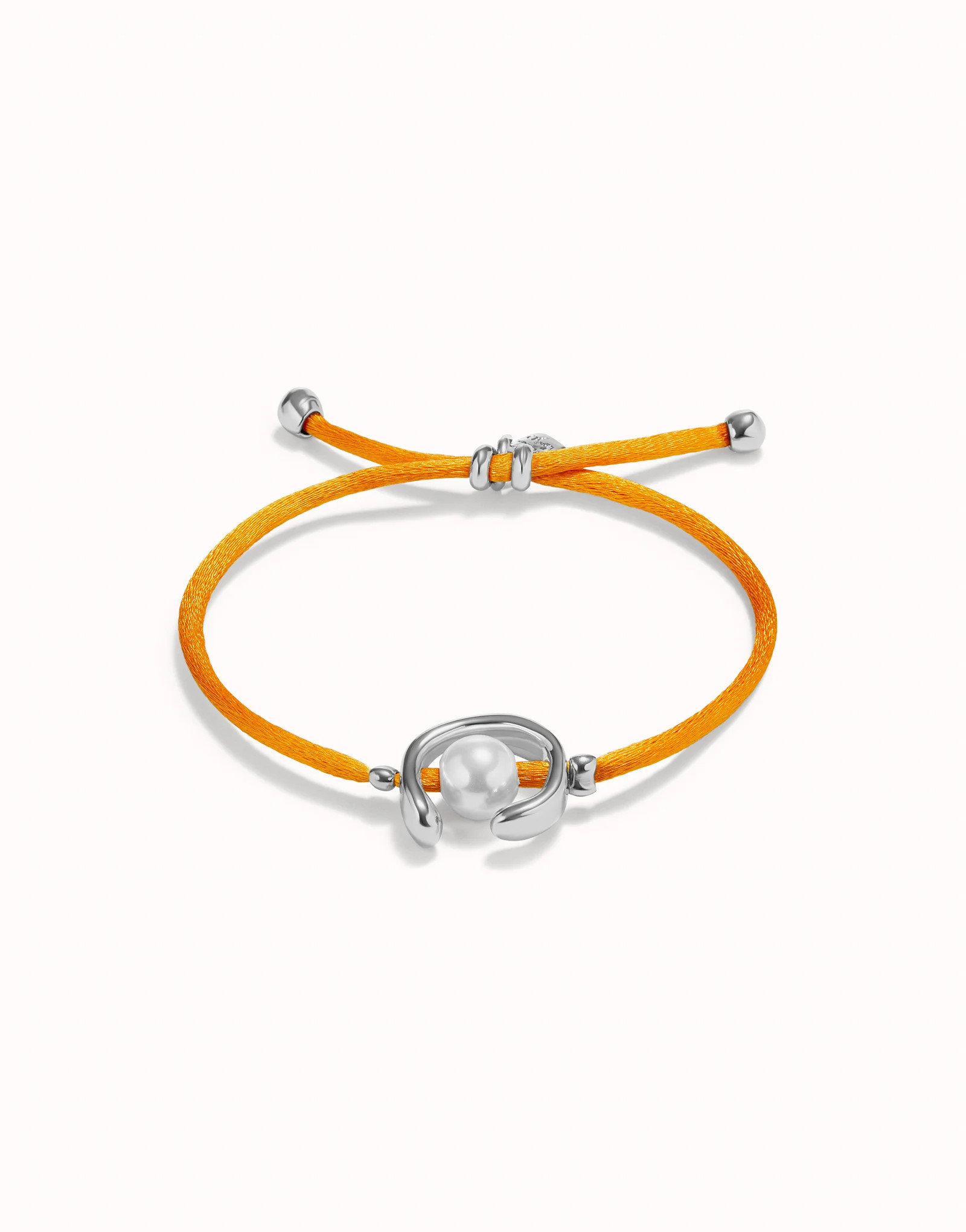 Orange cord bracelet with a pearl | UNOde50