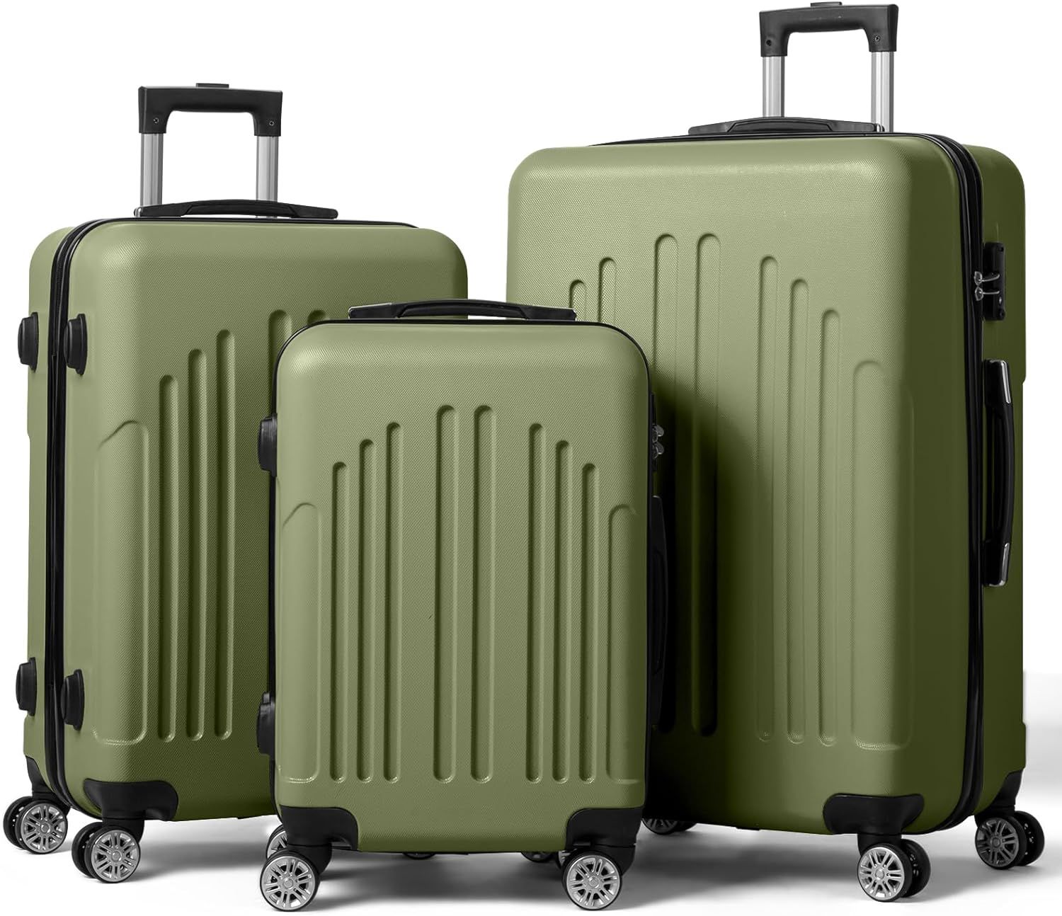 Karl home Luggage Set of 3 Hardside Suitcase Sets with TSA Lock 4 Spinner Wheels, ABS Lightweight... | Amazon (US)