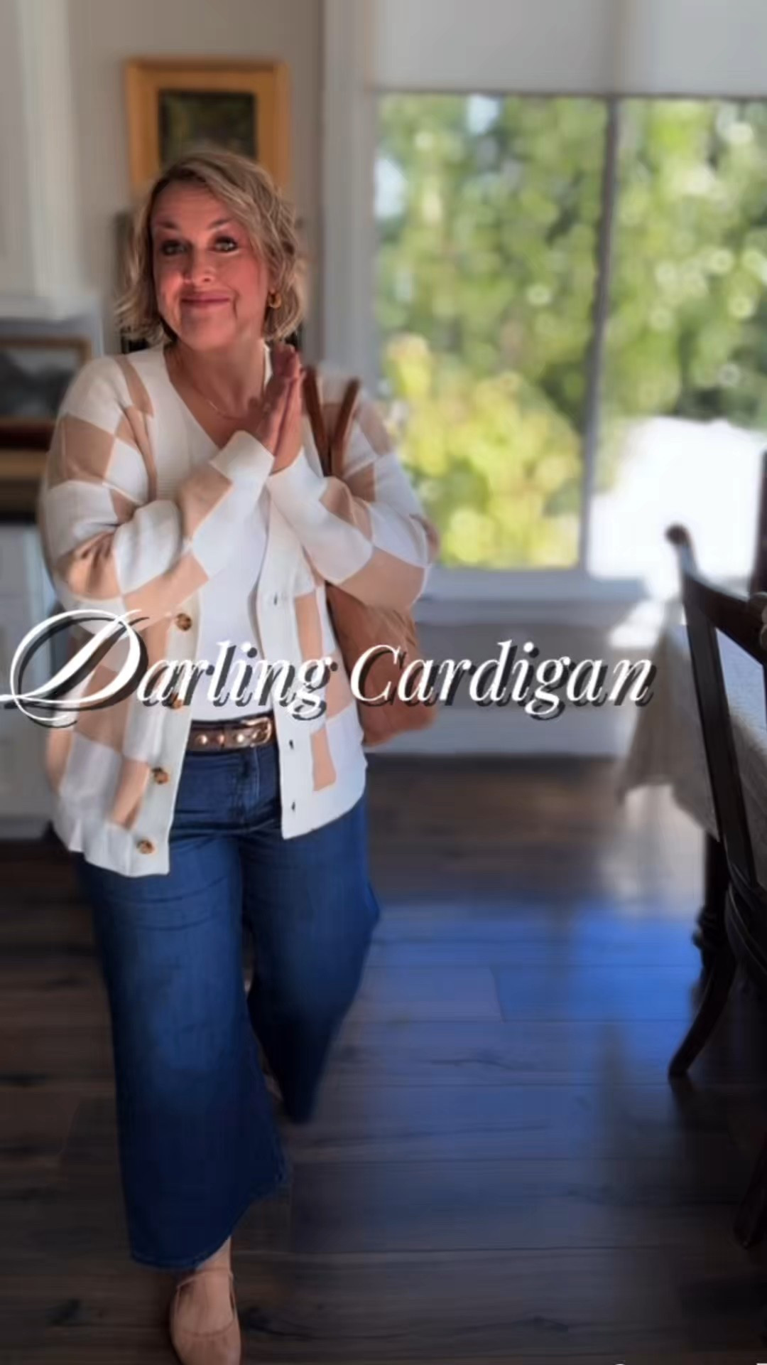 Darling Cardigan 🤍✨
When comfort meets cute — you get an outfit that just feels right.
I love a good cardigan that can take me from school drop-offs ➜ errands ➜ casual dinner… all while looking like I tried today. 
This one is soft, cozy, and the perfect neutral for layering this season. Pair it with denim, a simple tank, ballet flats — and done ✔️
Easy, feminine, put-together… just how I like it!

midlife fashion. women over 45 style. cozy cardigan outfit. neutral layers. wide leg jeans outfit. casual chic everyday look. soft beige cardigan. feminine wardrobe basics. fall winter outfit ideas. midlife confidence. stylish comfort. affordable fashion finds. real life outfits. cardigan styling