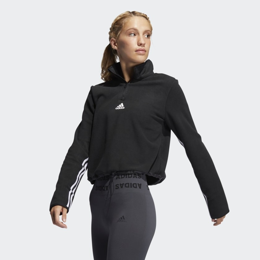 3-Stripes Fleece Half-Zip Top | adidas (US)