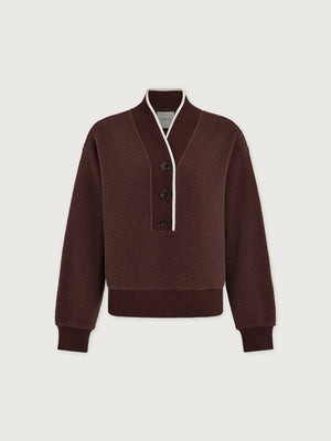 Brenna Button Neck Fleece | Women's Fleece | Varley US, Mahogany / M | Varley US