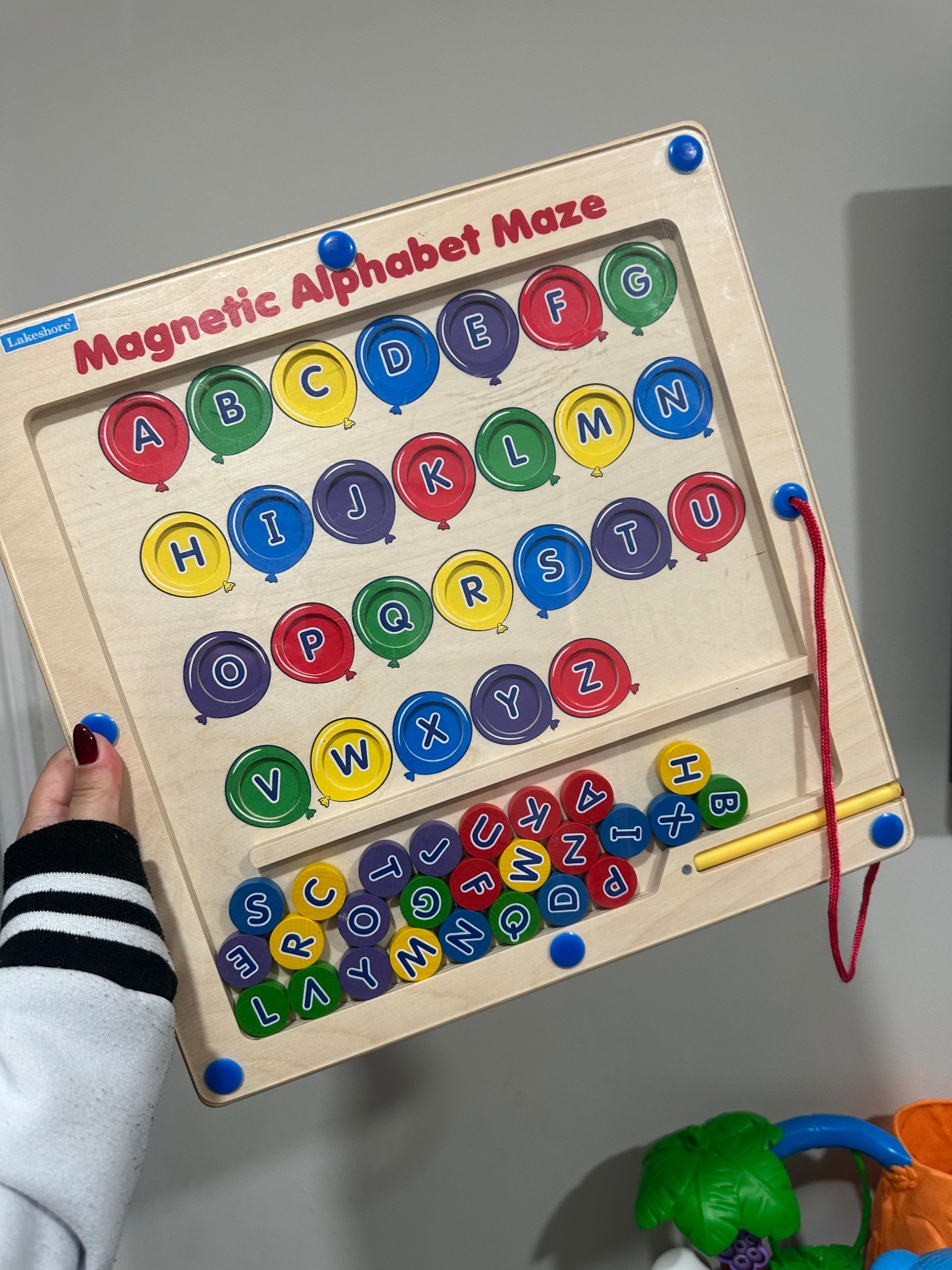 A hands-on way to learn ABCs! Kids use the magnetic wand to guide each letter to its spot, building fine motor skills, hand-eye coordination, and letter recognition through play.

#LTKKids #LTKFamily #LTKBaby