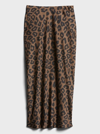 Satin Bias-Cut Midi Skirt | Banana Republic (US)