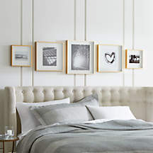 Brushed Brass Picture Frame Gallery, Set of 5 + Reviews | Crate & Barrel | Crate & Barrel