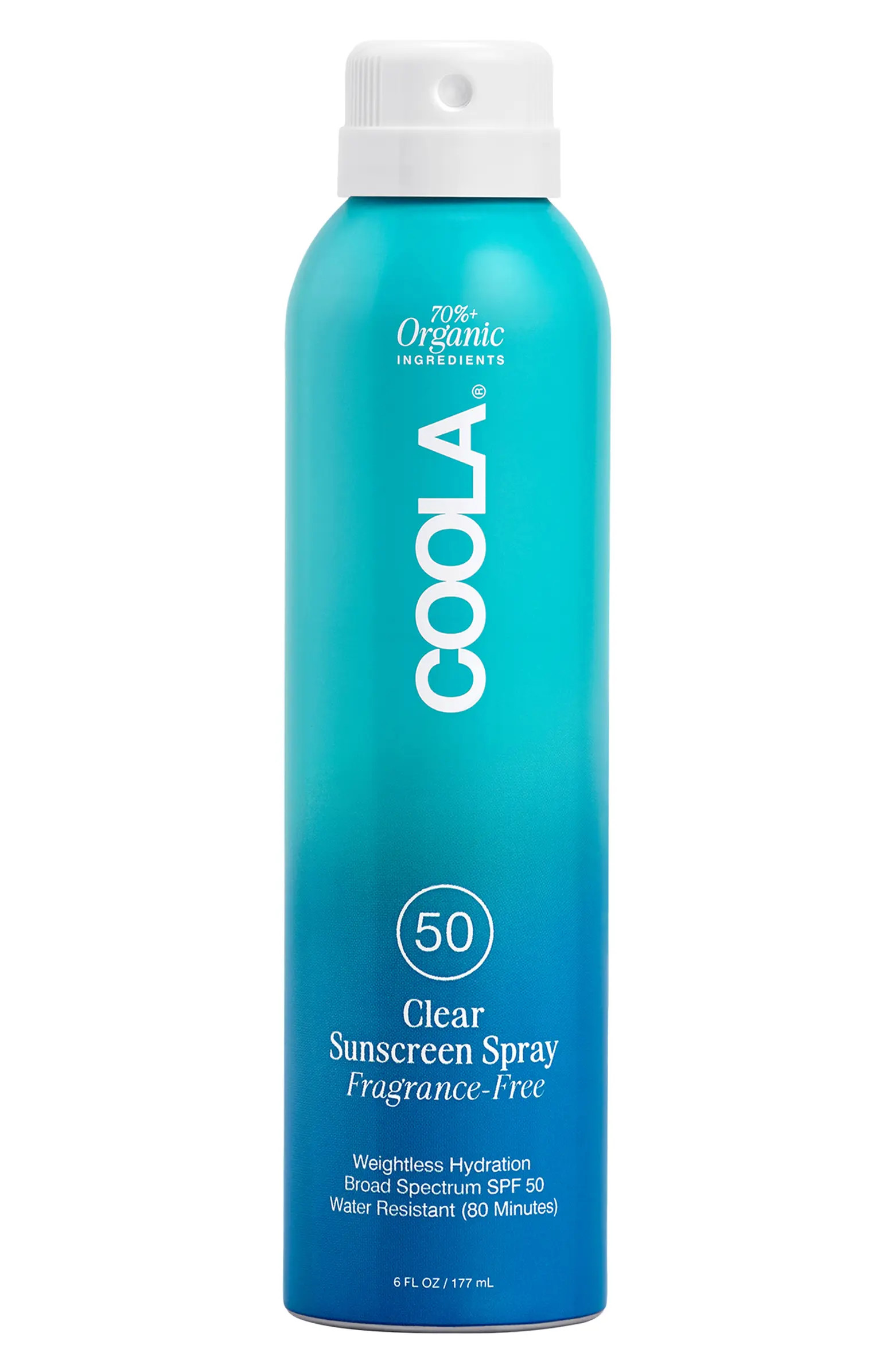 COOLA® Suncare Classic Sunscreen Spray Fragrance-Free Broad Spectrum SPF 50 | Nordstrom | Nordstrom