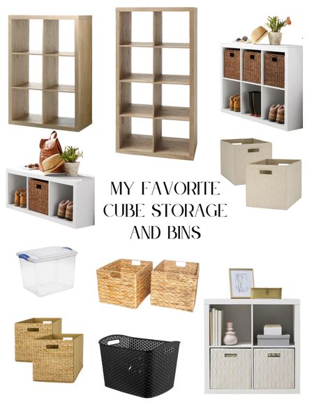 My favorite cube storage and bins/baskets I use in them.  I LOVE these storage cubes and own MANY of them!  Perfect for closets, kids rooms, bookshelves and more! 

#LTKHome #LTKFindsUnder50 #LTKKids