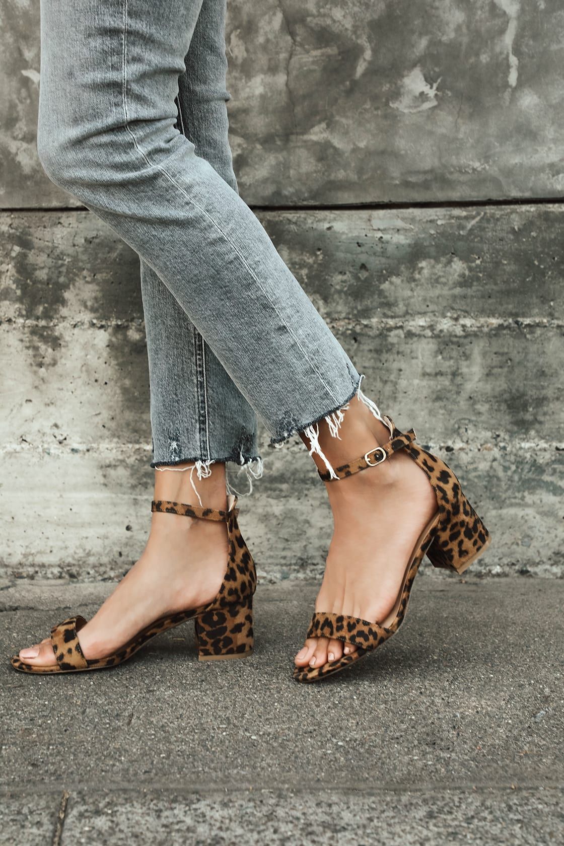 Harper Leopard Suede Ankle Strap Heels | Lulus (US)