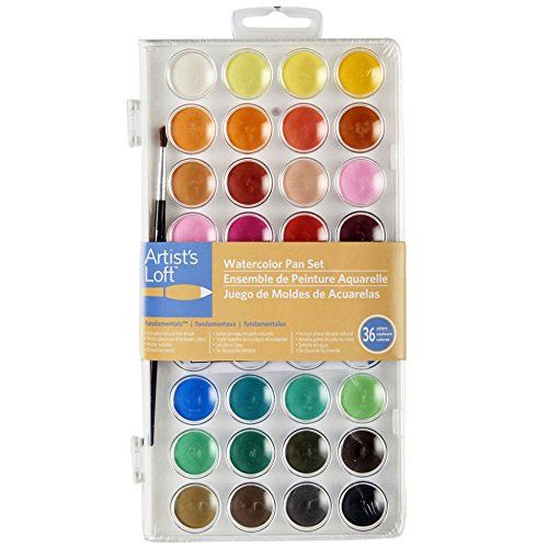 Artists Loft Fundamentals Watercolor Pan Set, 36 Colors | Amazon (US)