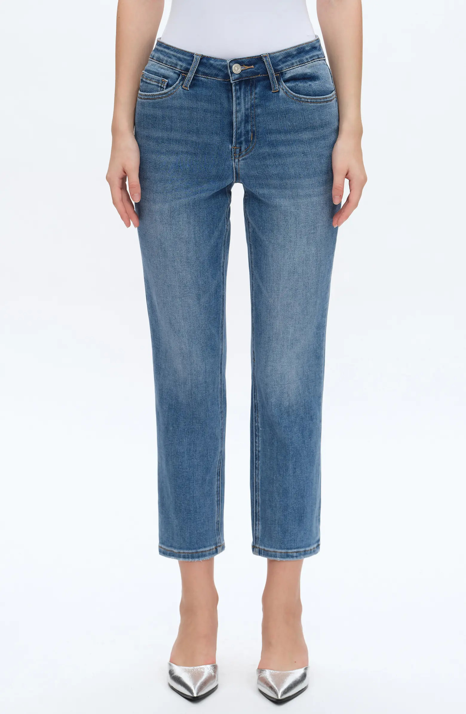 High Waist Ankle Straight Leg Jeans | Nordstrom