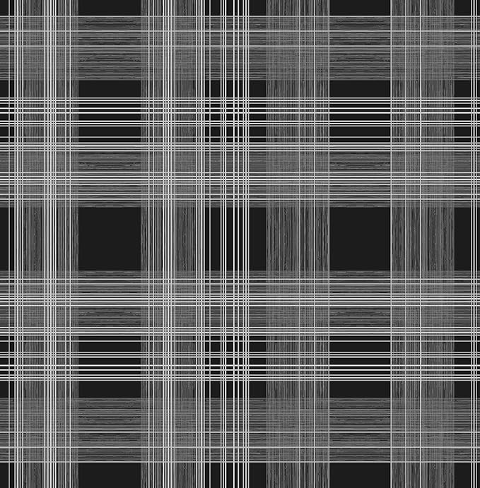NextWall Stacy Garcia Home Rad Plaid Peel and Stick Wallpaper (Onyx) | Amazon (US)