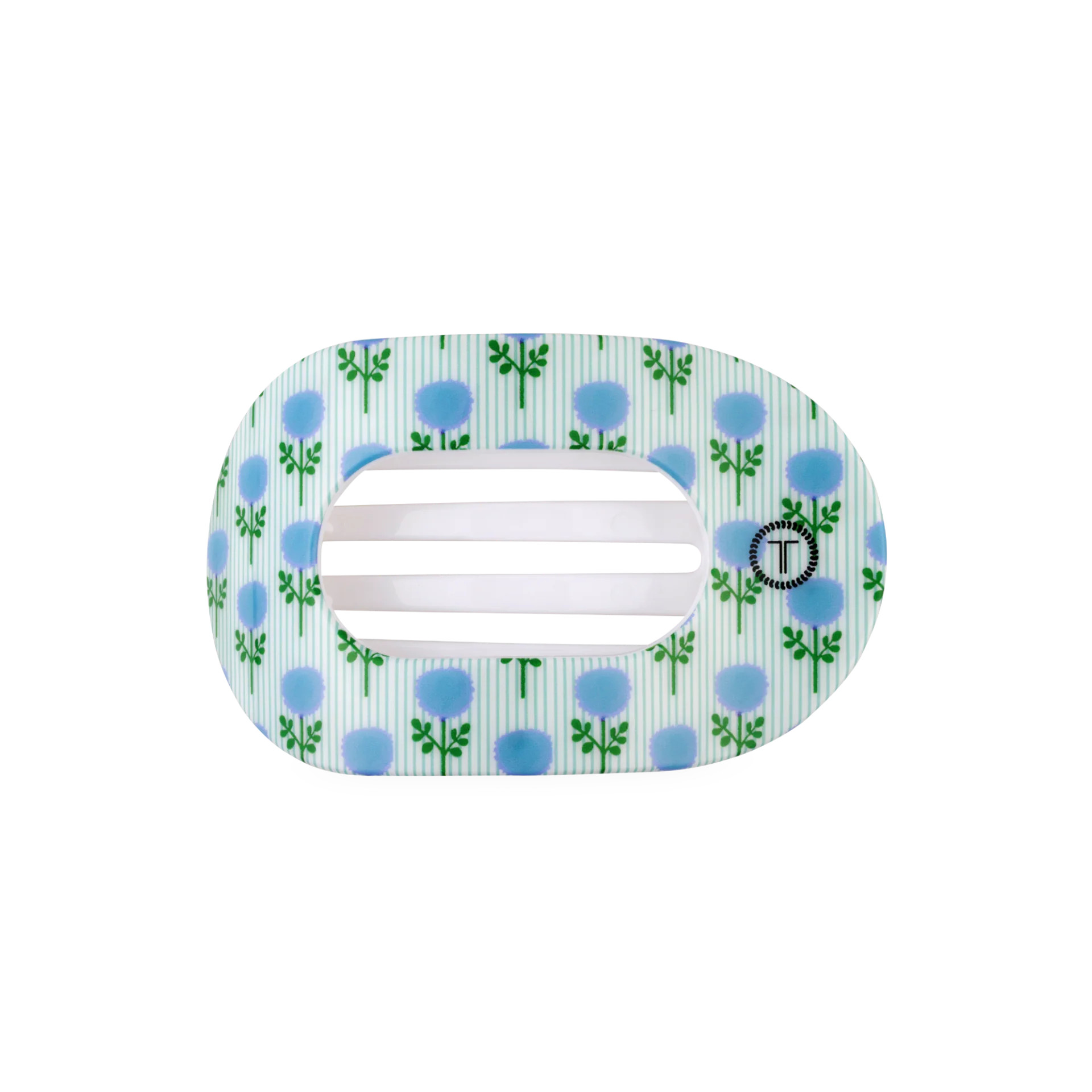 Blue Marigold Medium Flat Round Hair Clip | TELETIES
