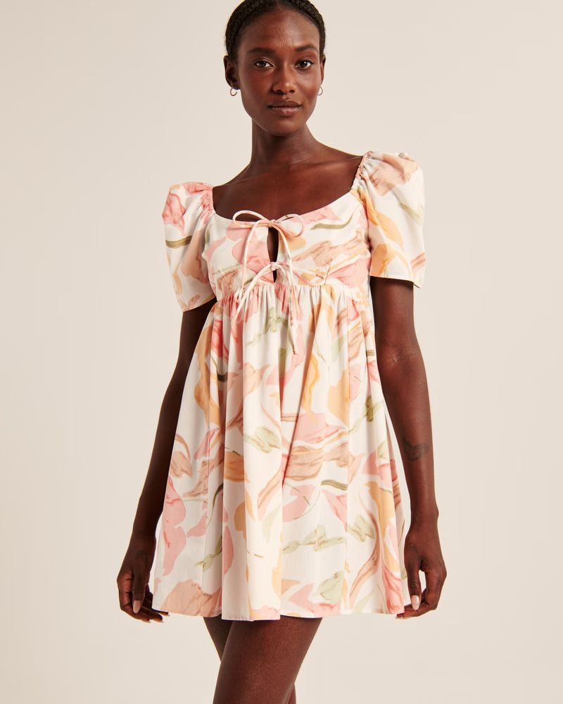 Women's Keyhole Babydoll Mini Dress | Women's The A&F Getaway Shop | Abercrombie.com | Abercrombie & Fitch (US)