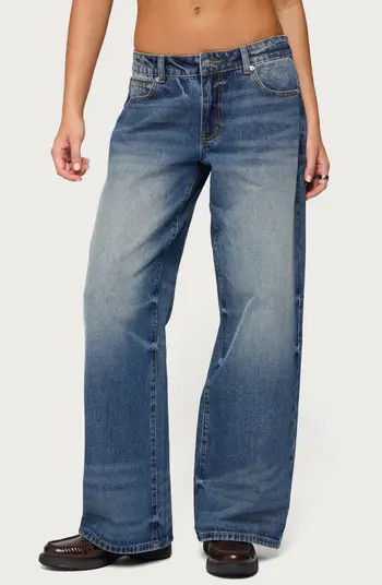 Raelynn Washed Low Rise Wide Leg Jeans | Nordstrom