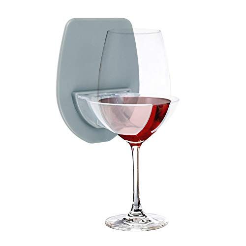 GIGRIN Sipski Wine Glass Cupholder for Shower & Bath Relax, Easy to Use, for Friend, Mom, Dad (Grey) | Amazon (US)