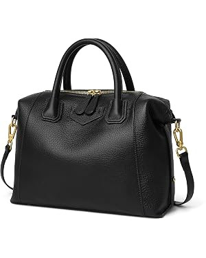 DORIS&JACKY Genuine Leather Satchel Purse, Medium Top Handle Bag And Full Grained Cowhide Tote Ha... | Amazon (US)