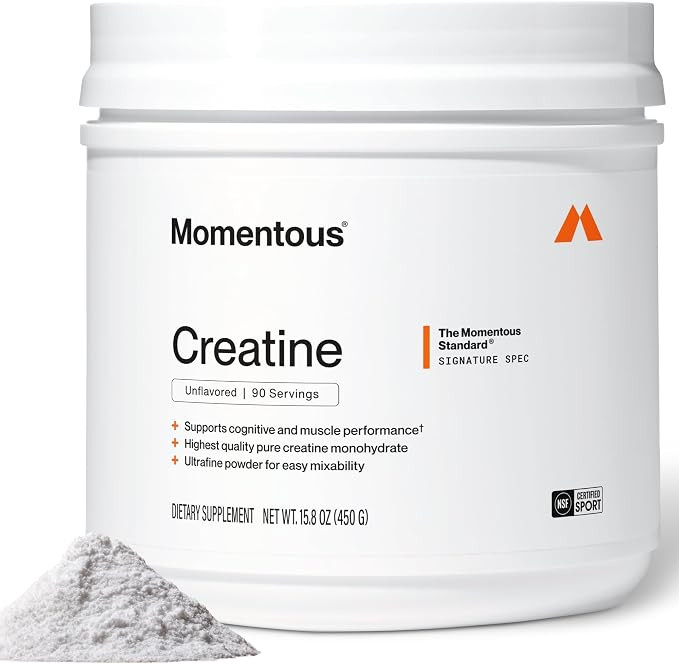Momentous Creatine Monohydrate Powder, 5g per Serving, Unflavored | Amazon (US)