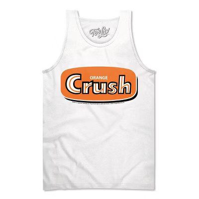 Tee Luv Retro Orange Crush Logo Tank Top - White X-Large | Target