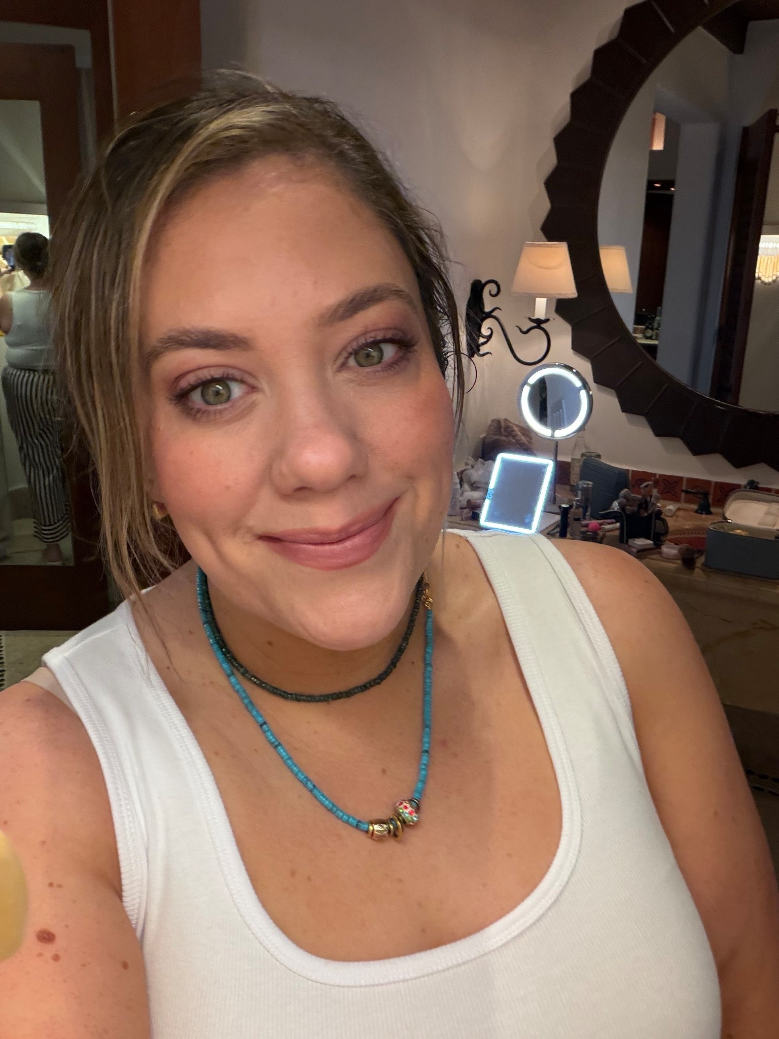 Some Sephora sale favorites:
- this Valentino lip I got as a sample is a blush and liquid lipstick. The color is catch me if you can (shown here) and the perfect cool pink nude and pretty good lasting power. Also makes a great blush. 

Love these Sol de Janeiro packs. 40
Is one of my favorite scents and I love the body wash because it does a great job of exfoliating and th acid helping remove the odor causing bacteria. They're perfect for tween /teen birthdays; too! A great price on them! 

- I also love the supergoop protectint. Layer it over sunscreen for extra protection or I've been able to use 1/4 tsp no issues as my face sunscreen and tinted moisturizer. I do have drier skin and shade 20c is a great match for me  

