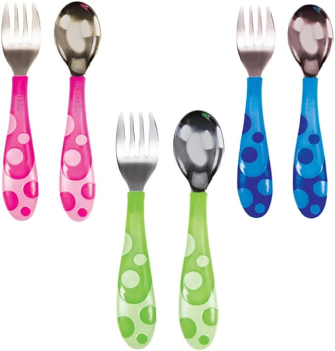 Munchkin Toddler Fork and Spoon Set (1 Spoon and 1 Fork ) Assorted colours | Amazon (UK)
