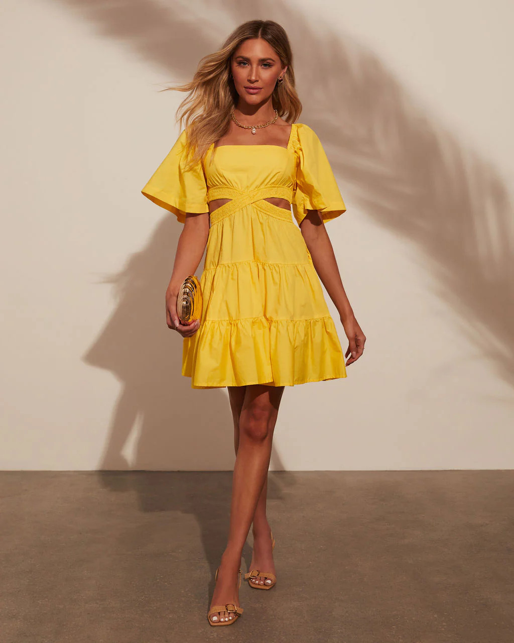 Amari Cutout Babydoll Mini Dress | VICI