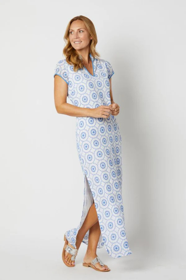 Eyelet Short Sleeve Maxi Dress | Sail to Sable