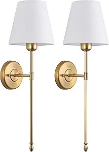Fabric Wall Sconce Battery Operated Wall Lamp 2 Pack，set Of 2 Battery Powered Run Wall Light Fi... | Amazon (US)