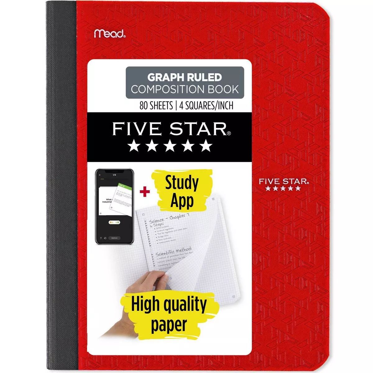 Five Star 80pg Graph Composition Notebook 9.75"x7.5" | Target