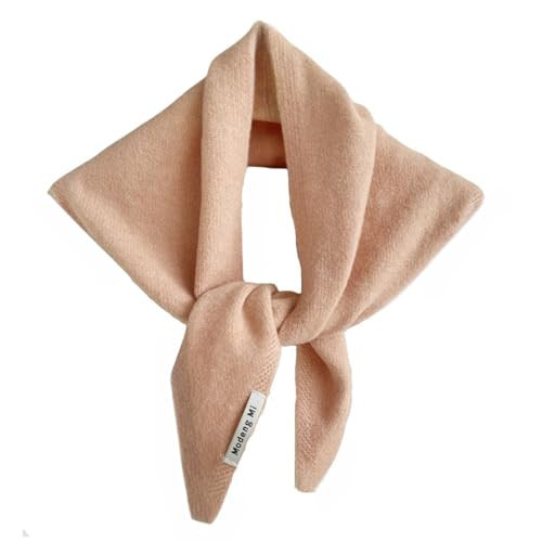TYATVS Knitted Triangle Scarf for Women Y2k Head Scarf Downtown Girl Aesthetic Accessories Streetwear Triangle Shawl (Pink) | Amazon (US)