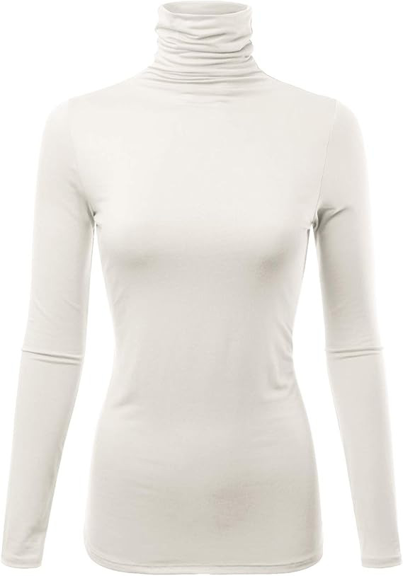 Womens Premium Long Sleeve Turtleneck Lightweight Pullover Top Sweater (S-3X, Made in USA) | Amazon (US)