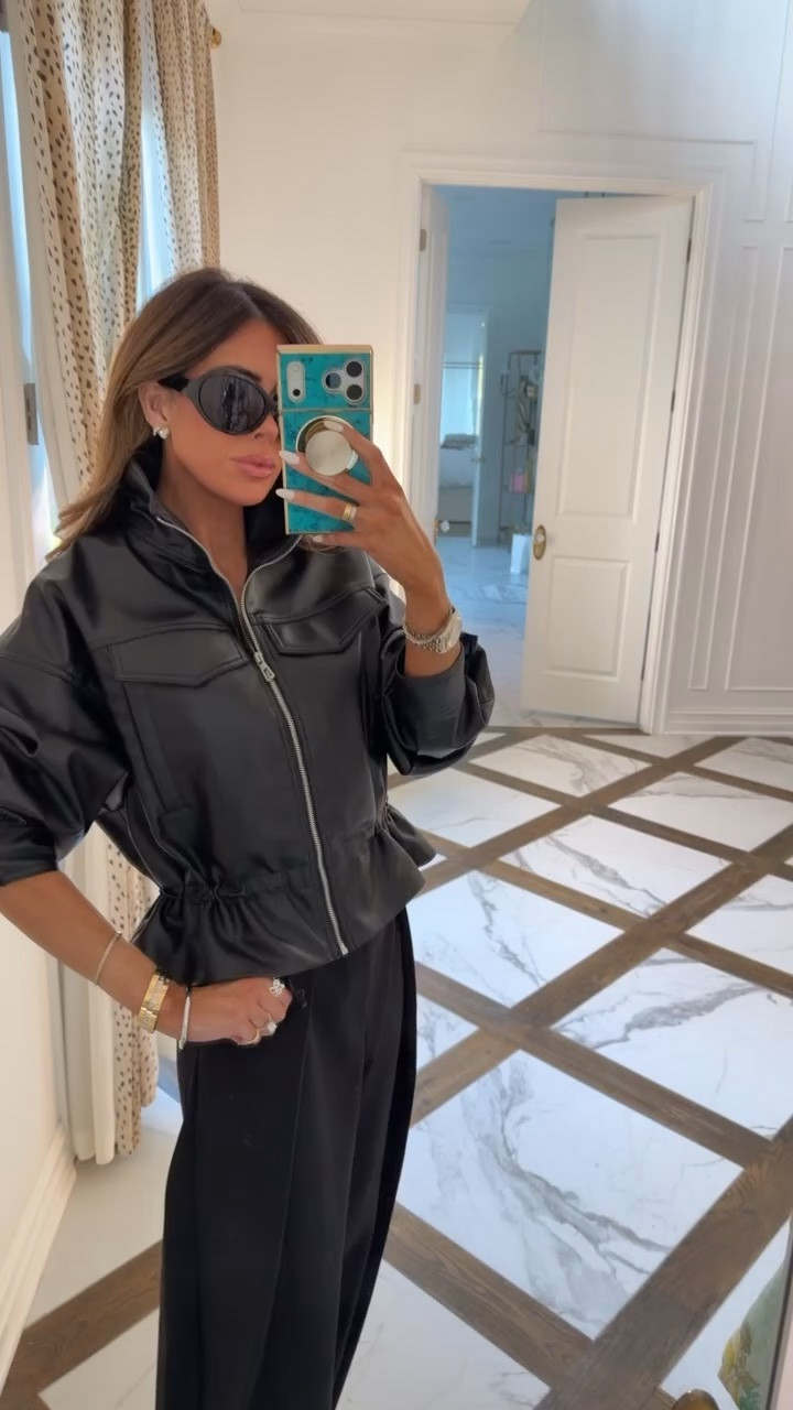 How cute is this faux leather jacket!!  Wearing an XS in the jacket and pants!! 

Zara fashion, Zara finds, Faux leather jackets, Fall outfits women, Autumn outfits, Business casual workwear, Date night outfits, Gemme Beauty, Emily Gemma

#LTKSeasonal #LTKootd #LTKgrwm
