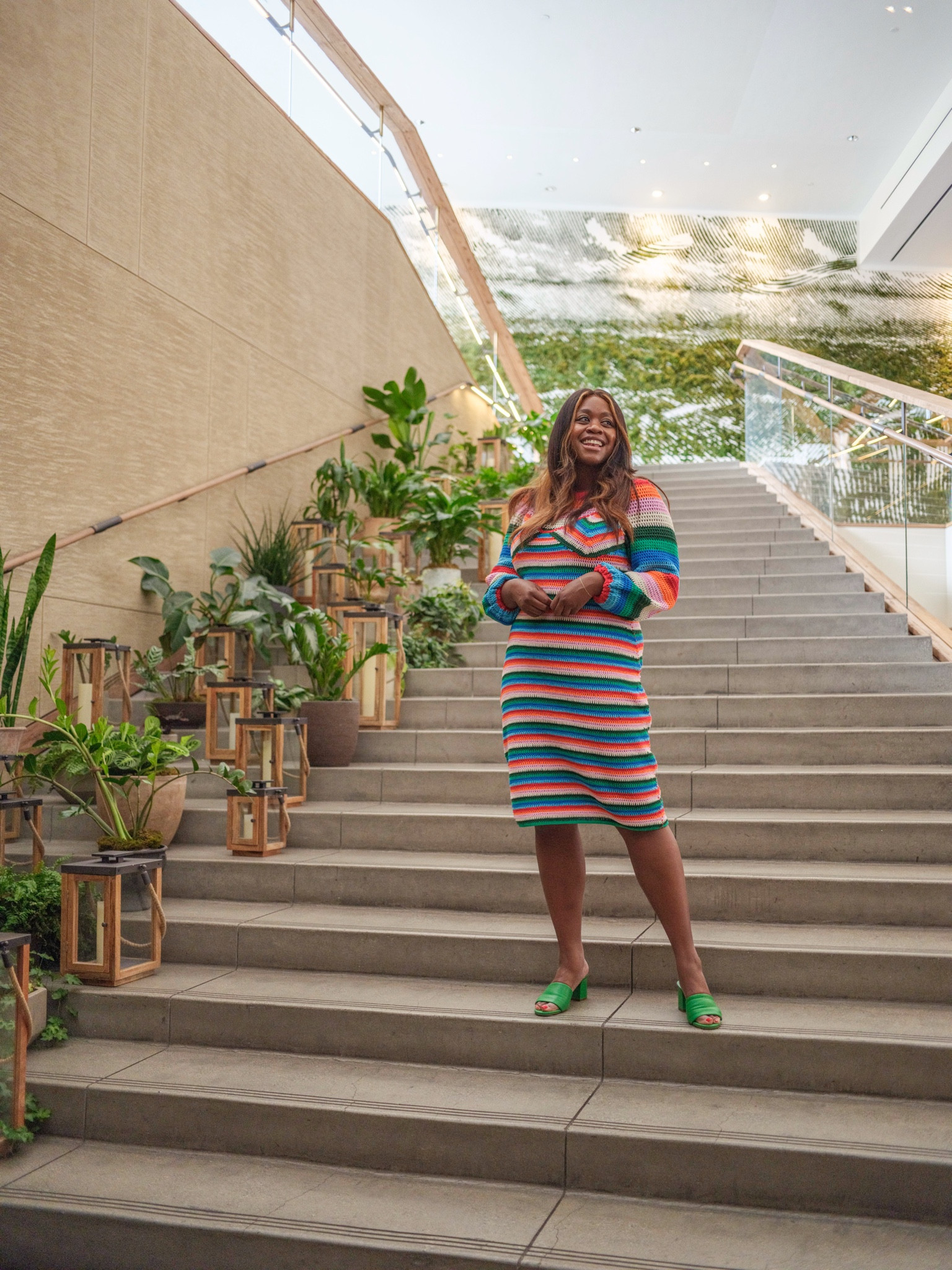 Crochet midi dress / rainbow colored dress / wearing a size medium 

#LTKmidsize #LTKSeasonal