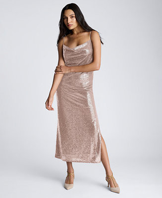 Kenneth Cole Women's Cowl Neck Sequin Maxi Dress - Macy's | Macy's