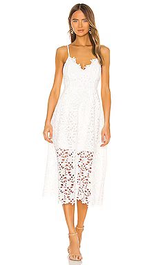 ASTR the Label Lace A Line Midi Dress in White from Revolve.com | Revolve Clothing (Global)