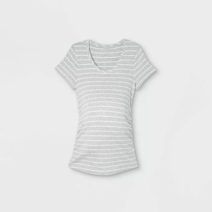 Maternity Short Sleeve Scoop Neck Side Shirred T-Shirt - Isabel Maternity by Ingrid & Isabel™ | Target