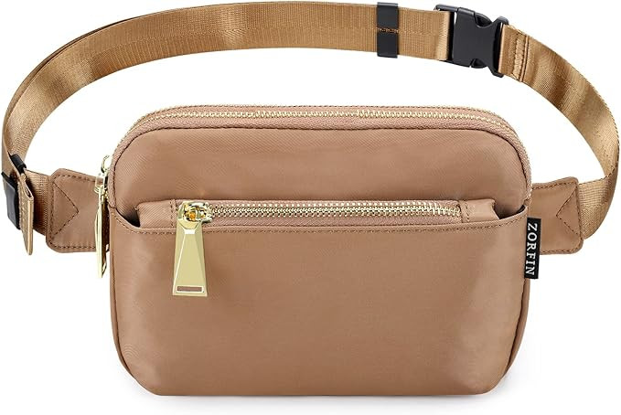 ZORFIN Fanny Packs for Women Men: Crossbody Belt Bag with Adjustable Strap - Fashion Waist Packs ... | Amazon (US)