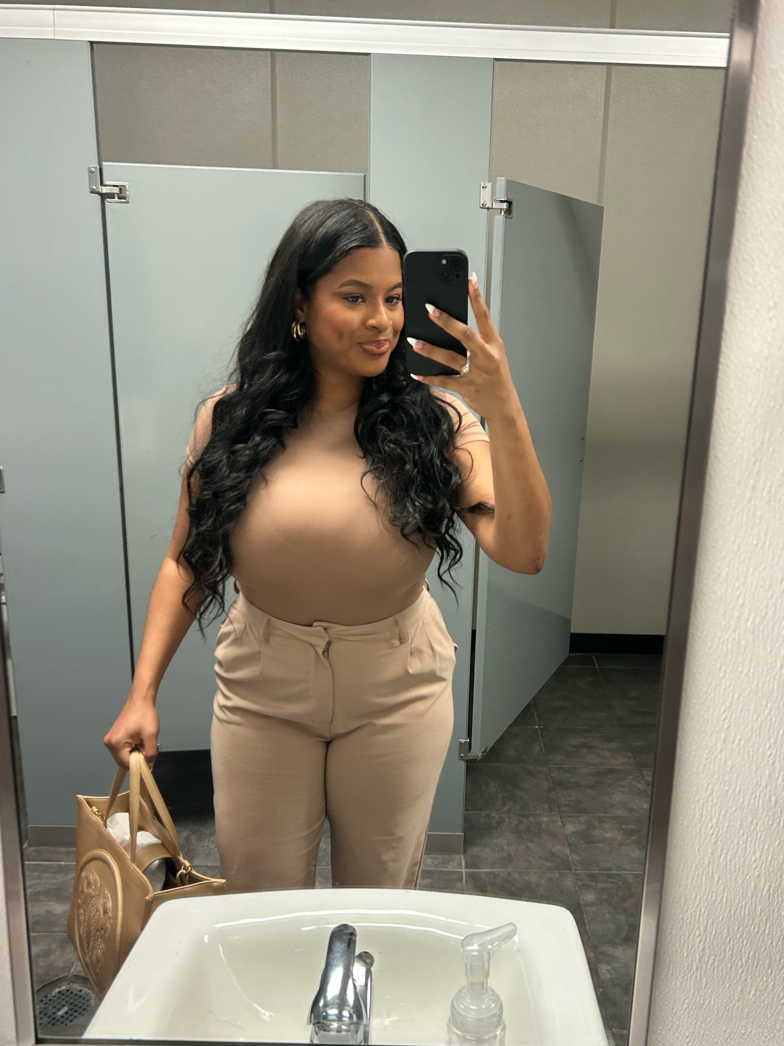 Another body suit from PUMEIY! Loveeee this nude color! Did a monochrome look for church! 

#LTKfindsunder100 #LTKstyletip #LTKworkwear