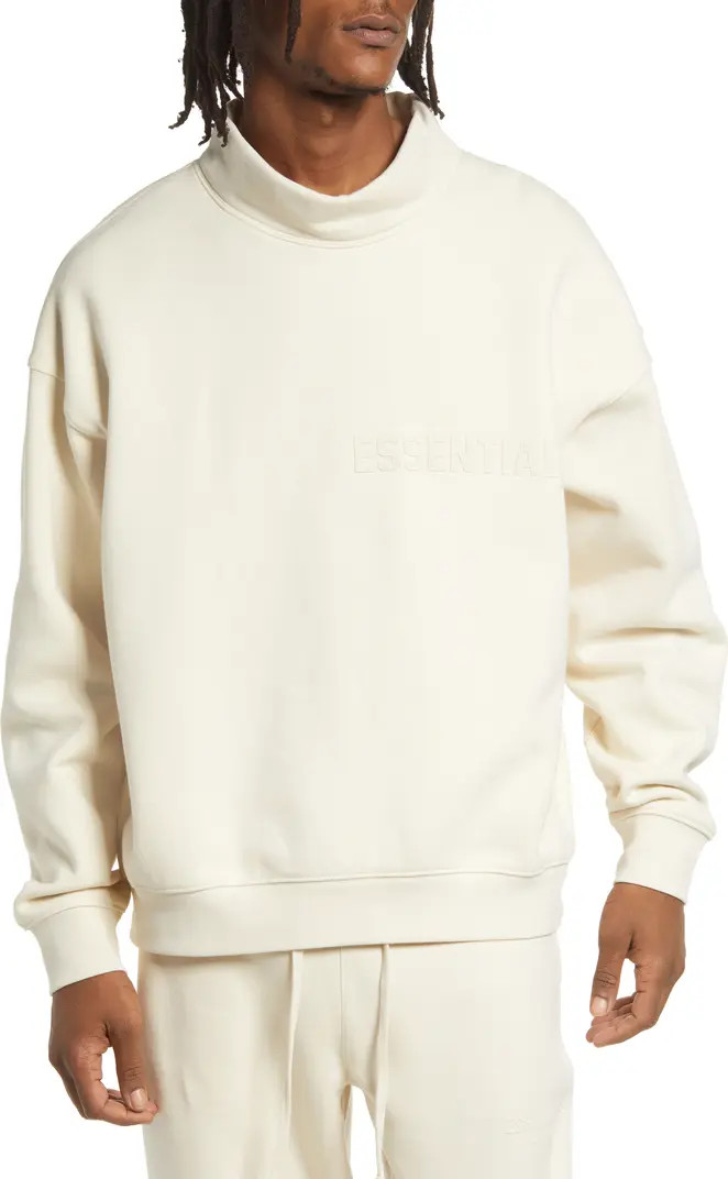 Fear of God Essentials Essentials Cotton Blend Mockneck Sweatshirt | Nordstrom | Nordstrom